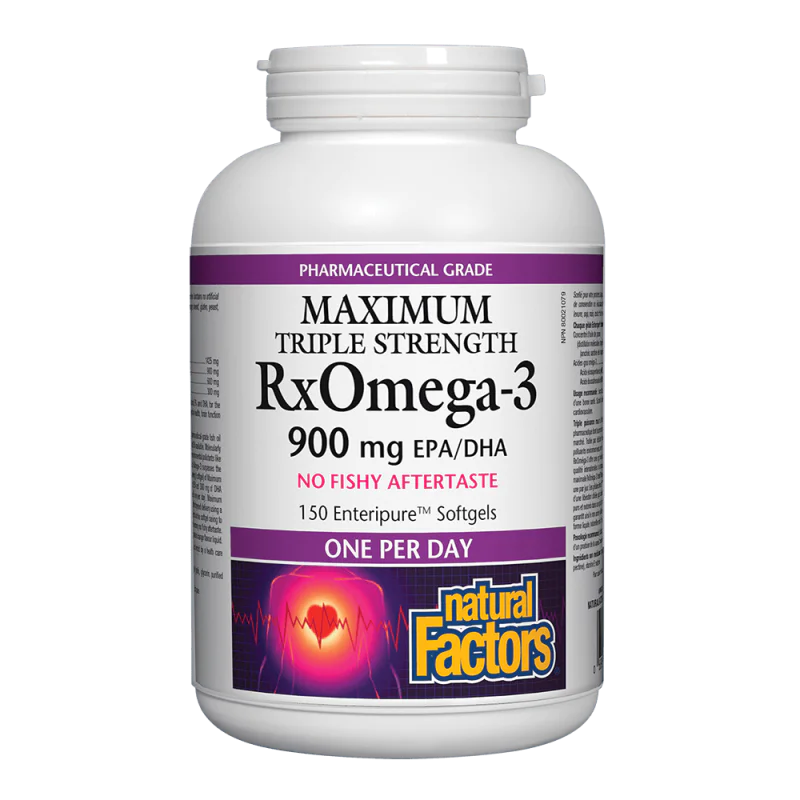 NATURAL FACTORS RxOmega-3 Maximum Triple Strength 150 софтгел капсули