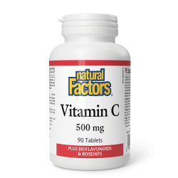 NATURAL FACTORS Vitamin C 500 мг Plus Bioflavonoids & Rosehips 90 таблетки