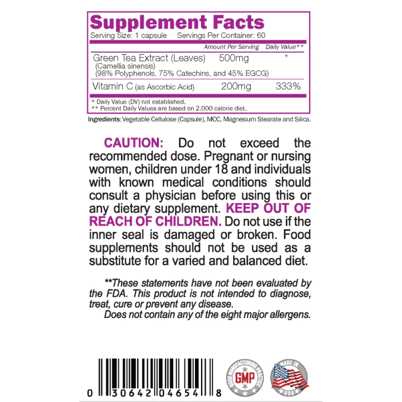 NATURALICO Advanced Green Tea Extract 60 капсули