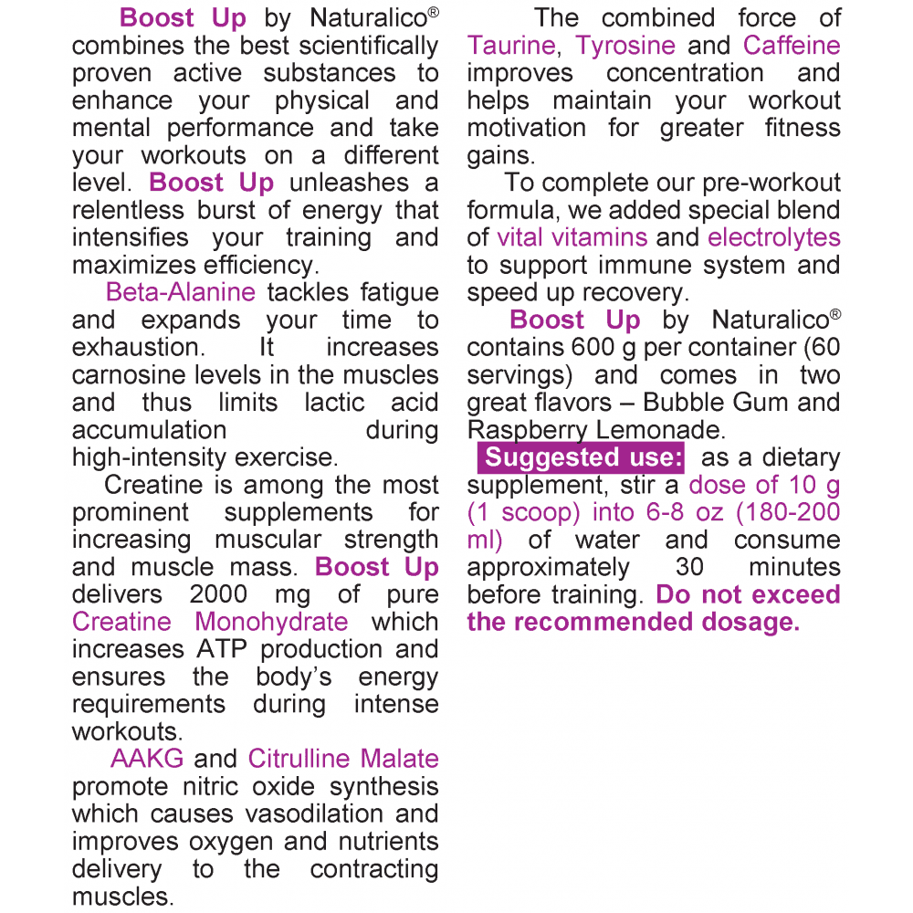 NATURALICO Boost Up 600 г