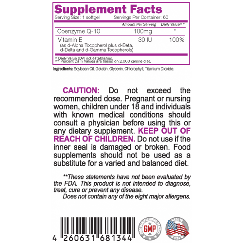 NATURALICO Coenzyme Q10 100 мг 60 меки капсули