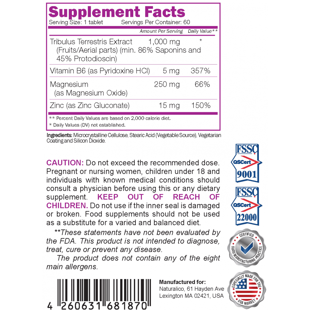 NATURALICO Hardcore 60 таблетки