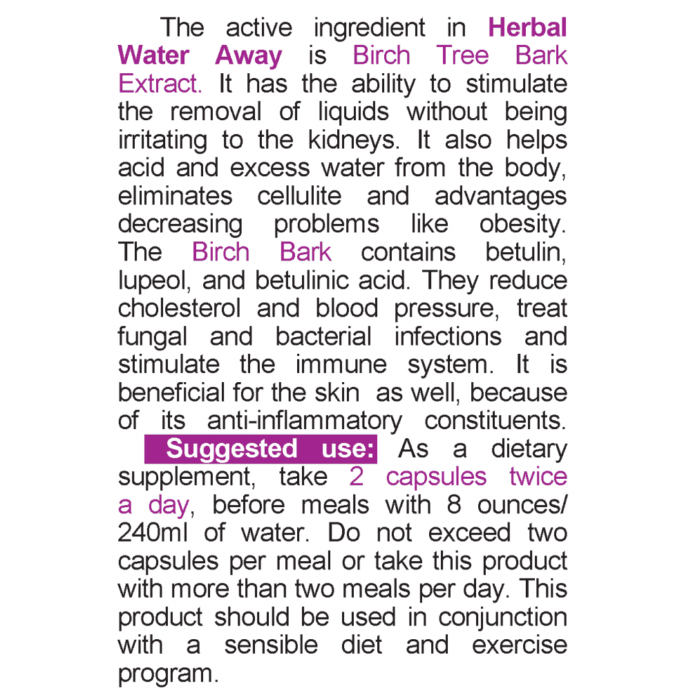 NATURALICO Herbal Water Away 60 капсули