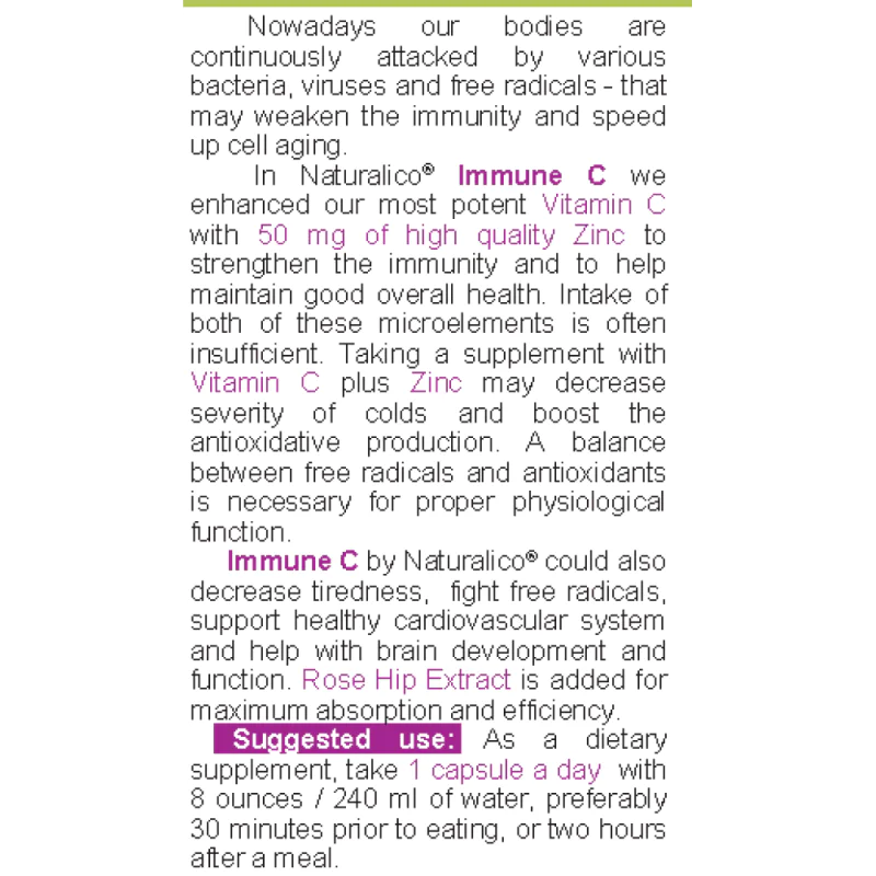 NATURALICO Immune C 60 капсули