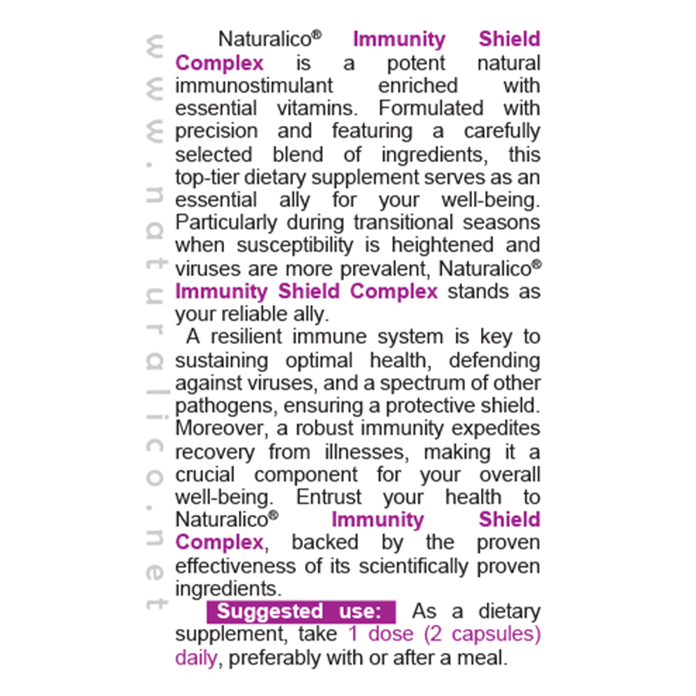 NATURALICO Immunity Shield Complex 60 капсули