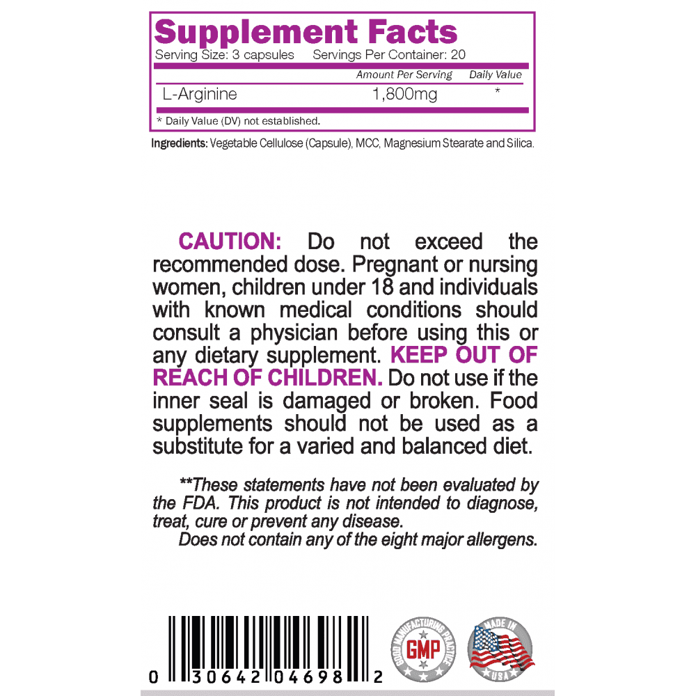 NATURALICO L-Arginine Max 60 капсули