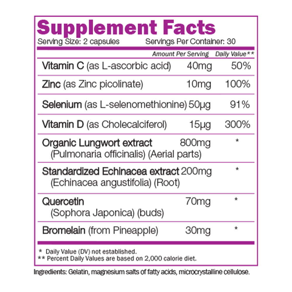 NATURALICO Lung Cleanse 60 капсули