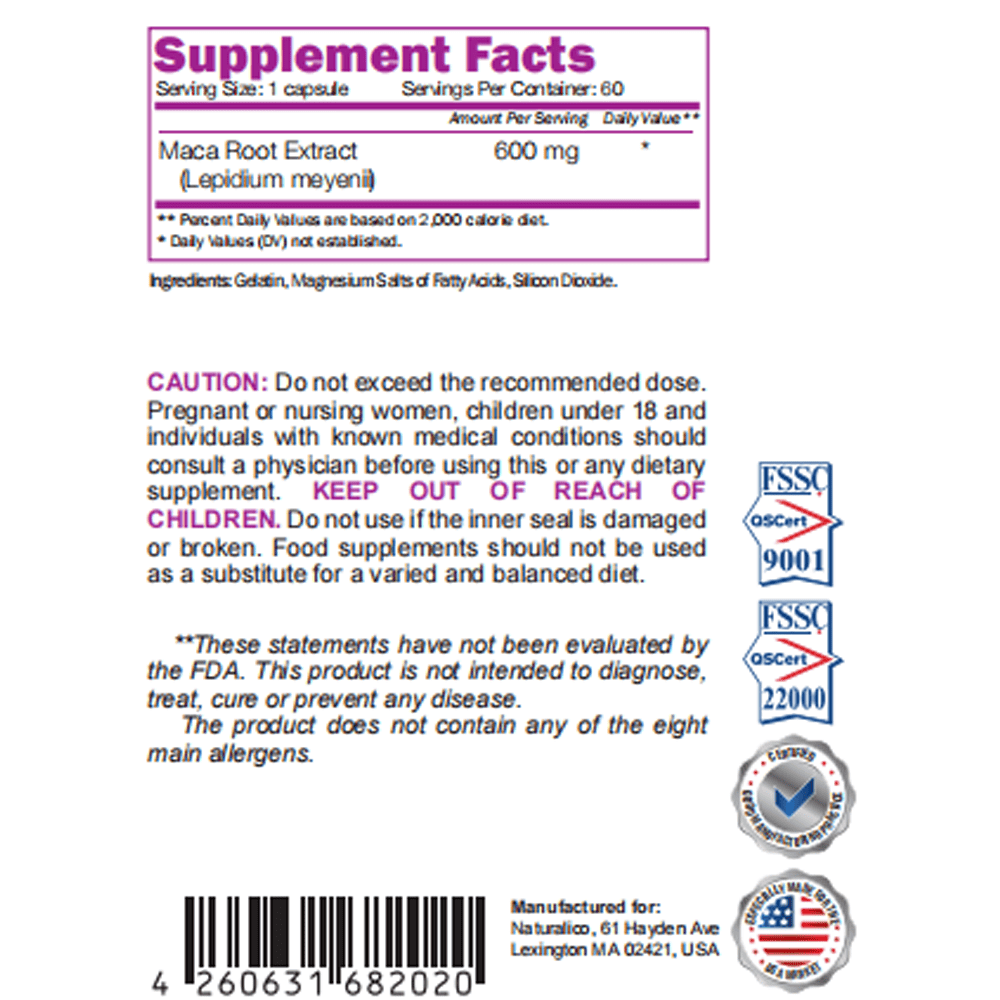 NATURALICO Maca 60 капсули