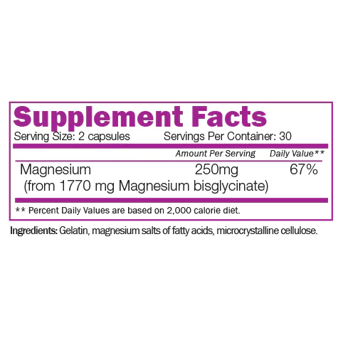 NATURALICO Magnesium Bisglycinate 60 капсули