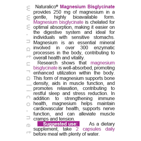 NATURALICO Magnesium Bisglycinate 60 капсули