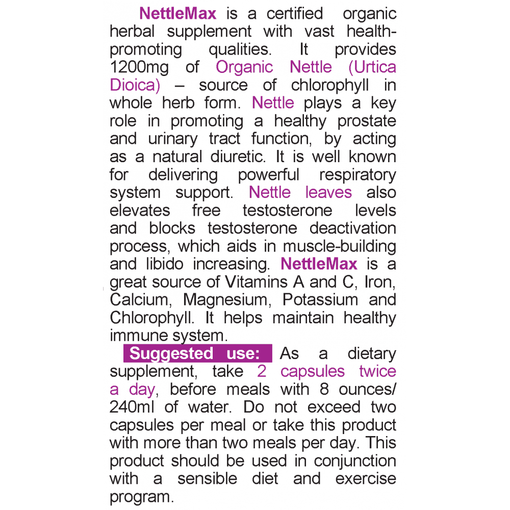 NATURALICO Nettle Max 60 капсули