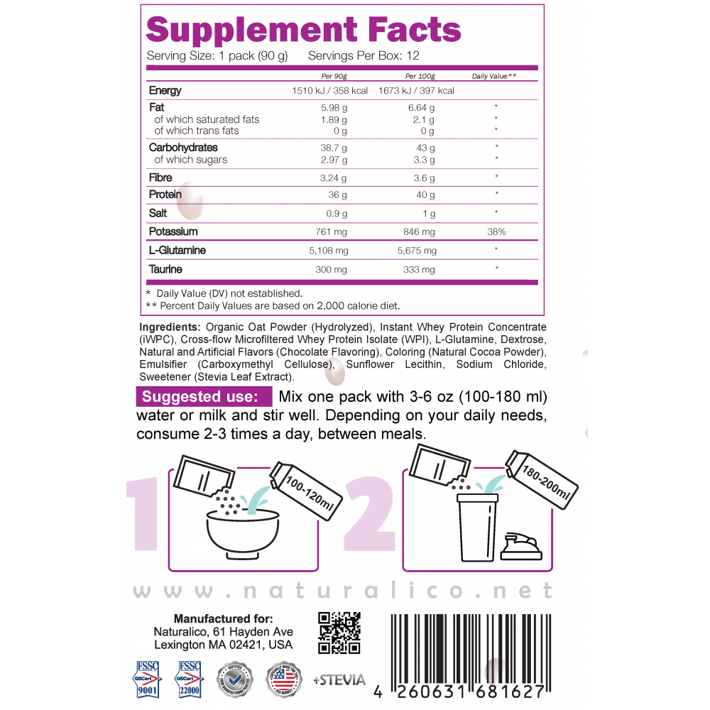 NATURALICO Oat Whey Meal 12 x 90 г