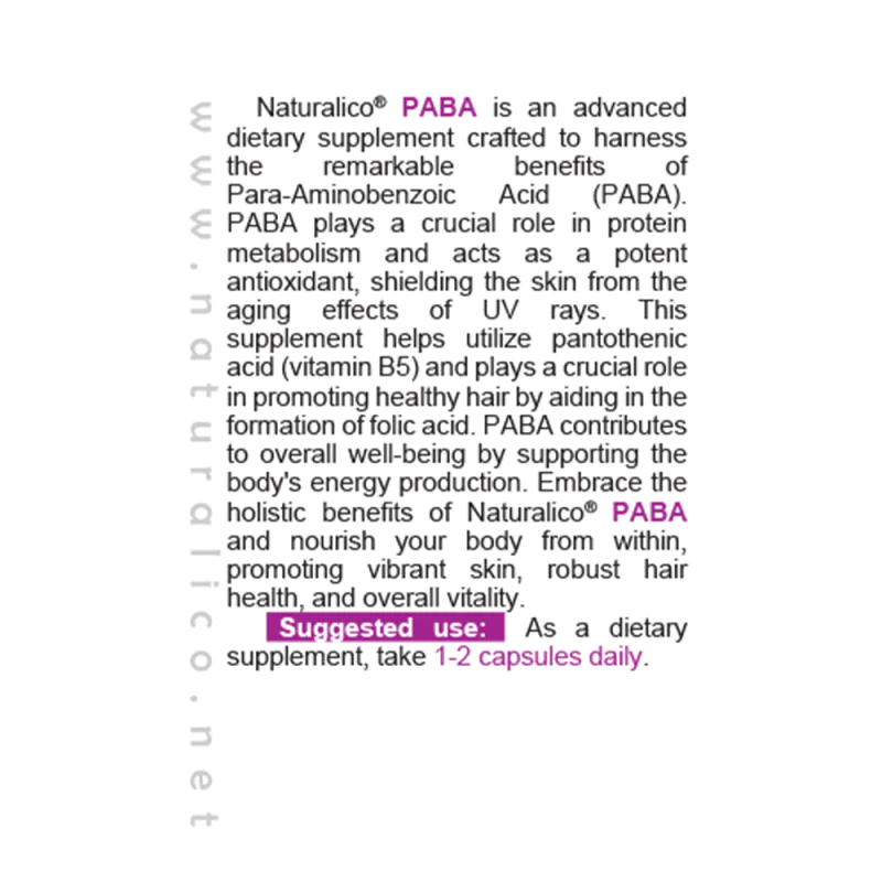NATURALICO PABA 60 капсули