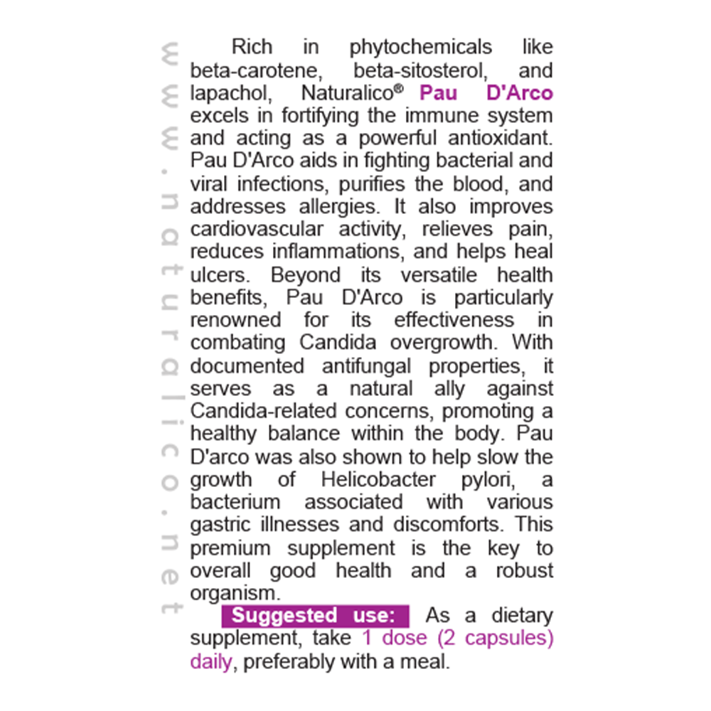NATURALICO Pau D'Arco 60 капсули
