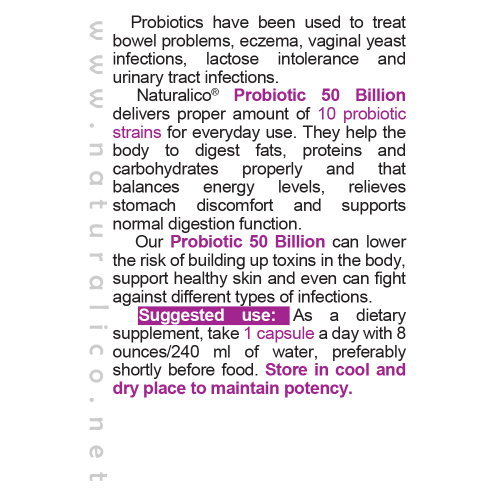 NATURALICO Probiotic 50 Billion 60 капсули