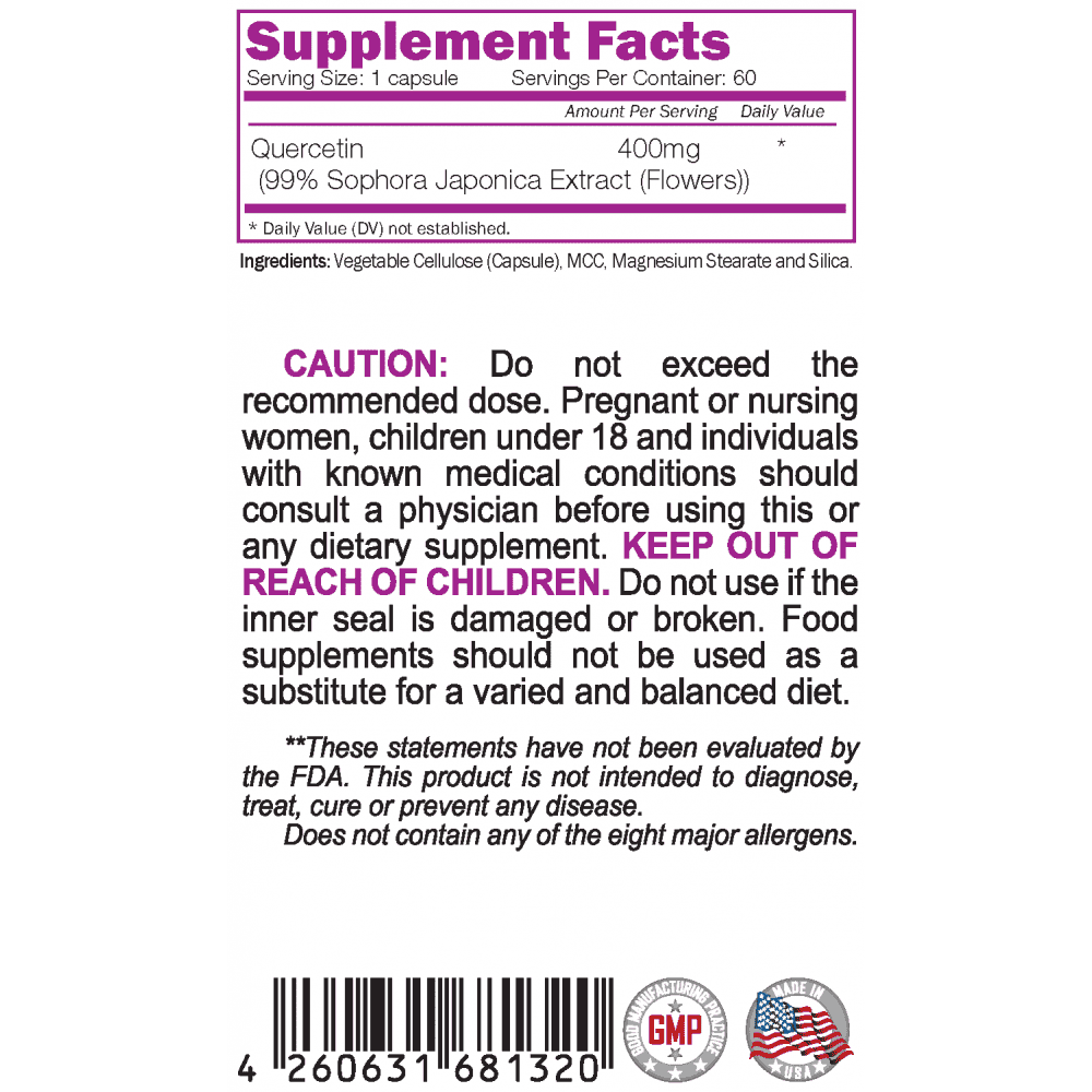 NATURALICO Quercetin 60 растителни капсули