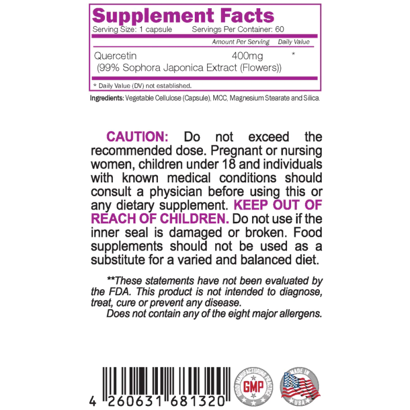 NATURALICO Quercetin 60 растителни капсули