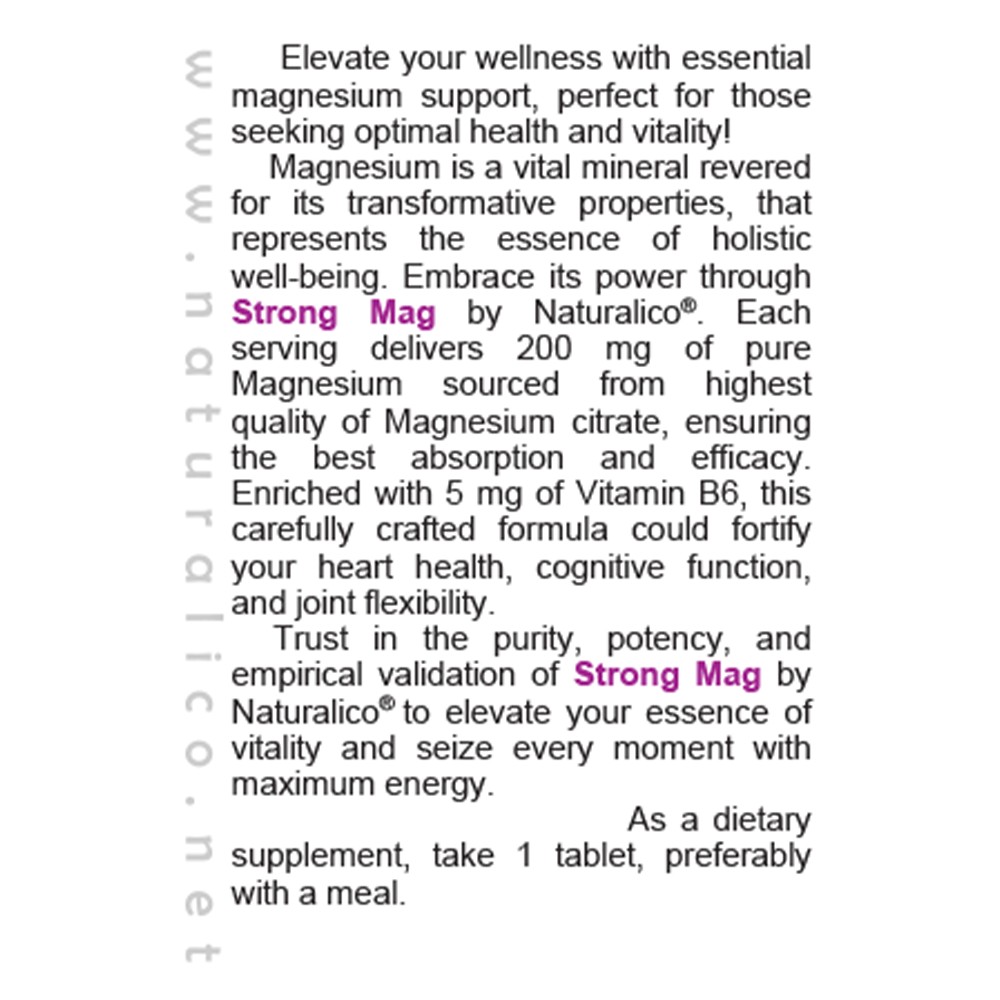 NATURALICO Strong Mag 60 таблетки