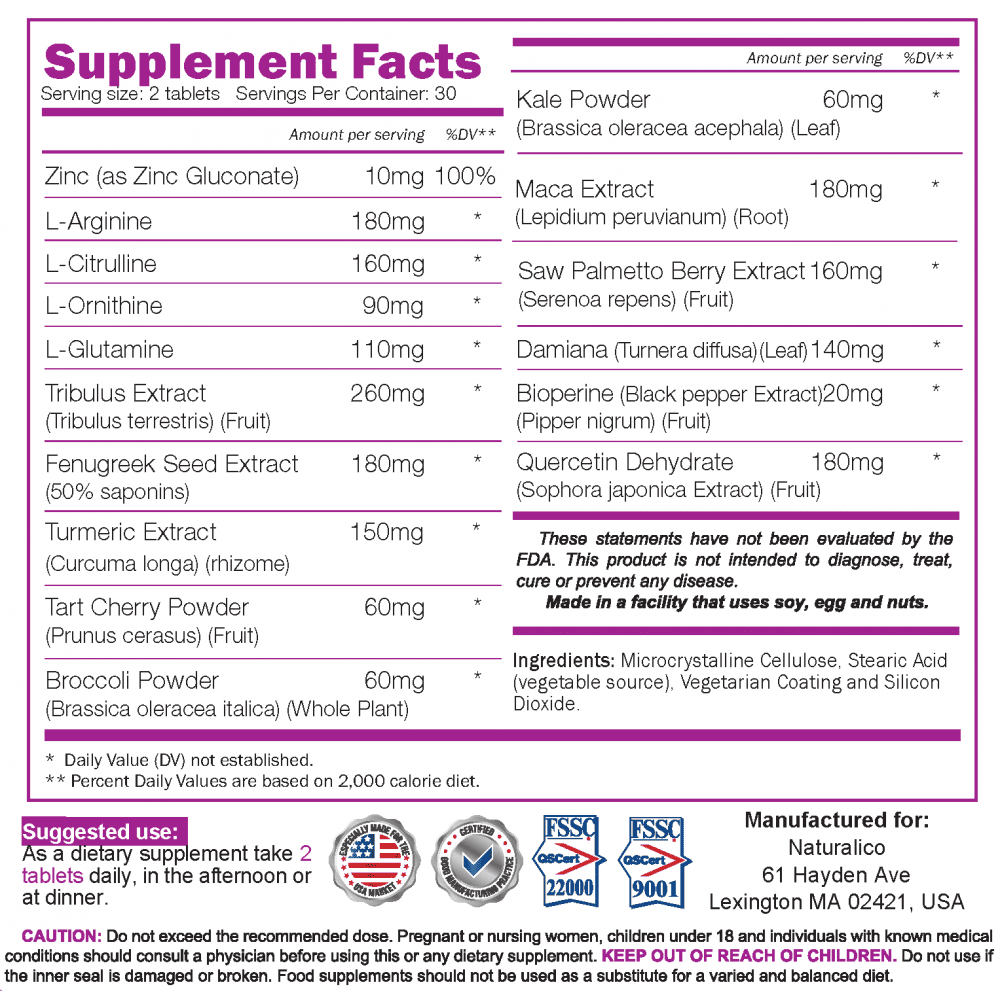 NATURALICO Strong Man AM/PM Formula 2 x 60 таблетки