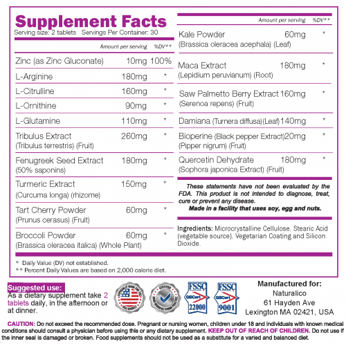 NATURALICO Strong Man AM/PM Formula 2 x 60 таблетки