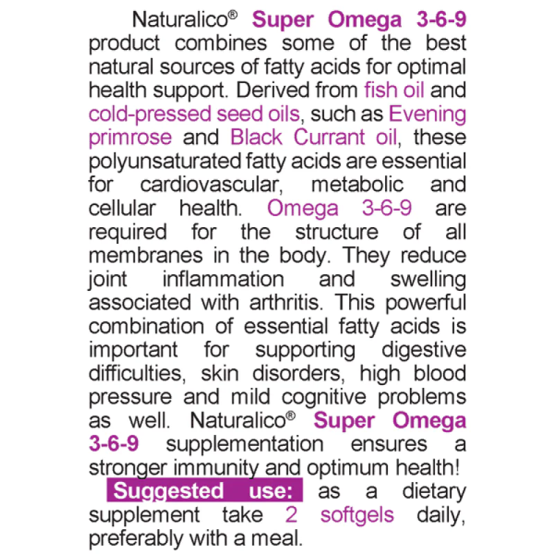 NATURALICO Super Omega 3-6-9 90 меки капсули
