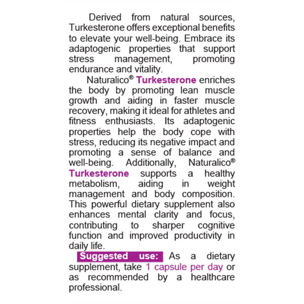 NATURALICO Turkesterone 60 капсули