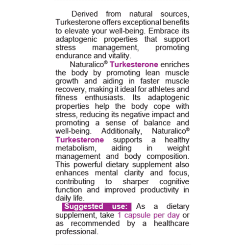 NATURALICO Turkesterone 60 капсули