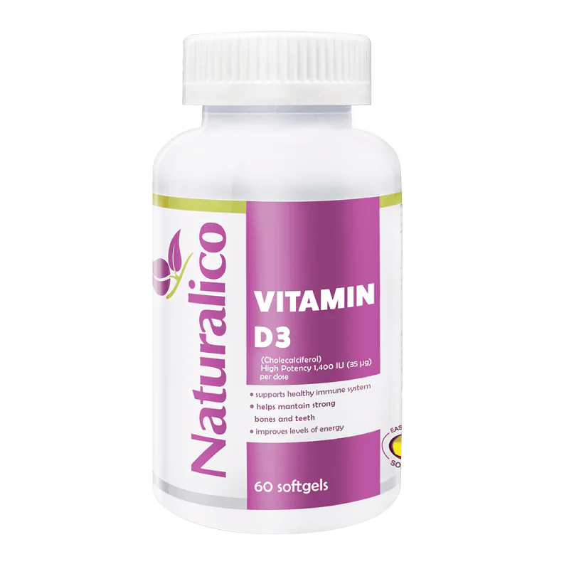 NATURALICO Vitamin D3 60 софтгел капсули