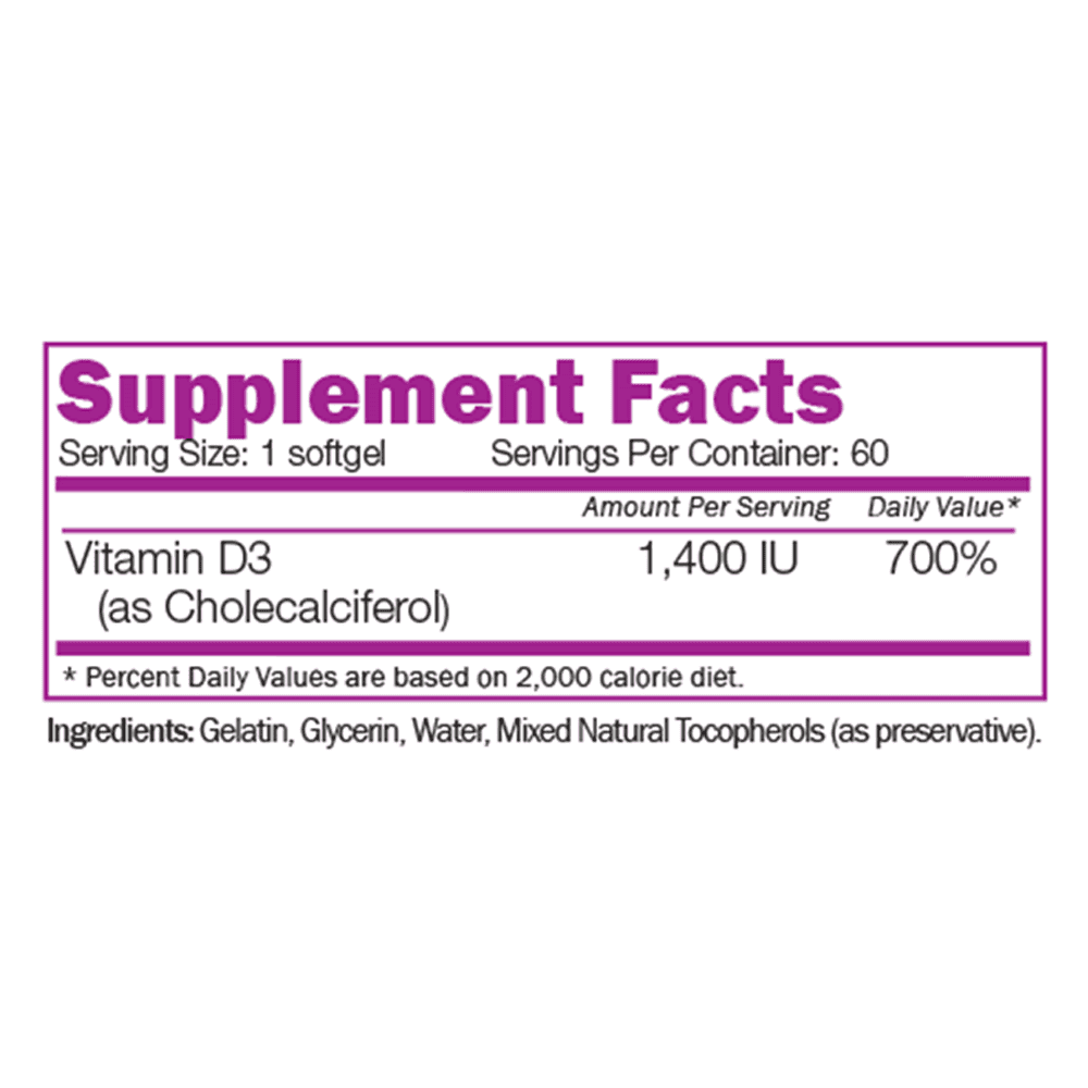 NATURALICO Vitamin D3 60 софтгел капсули