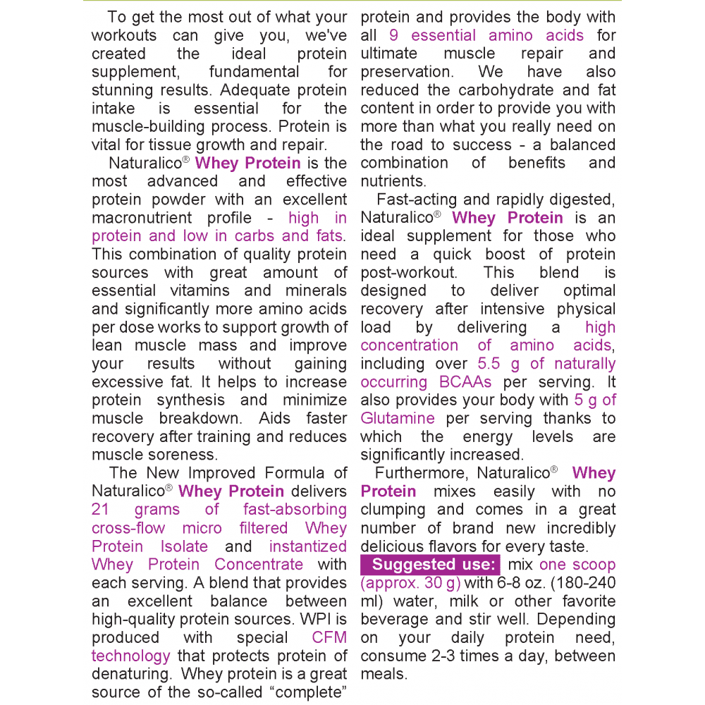 NATURALICO Whey Protein 2280 г