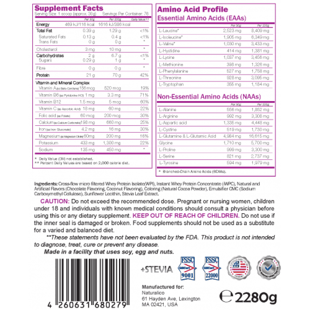 NATURALICO Whey Protein 2280 г