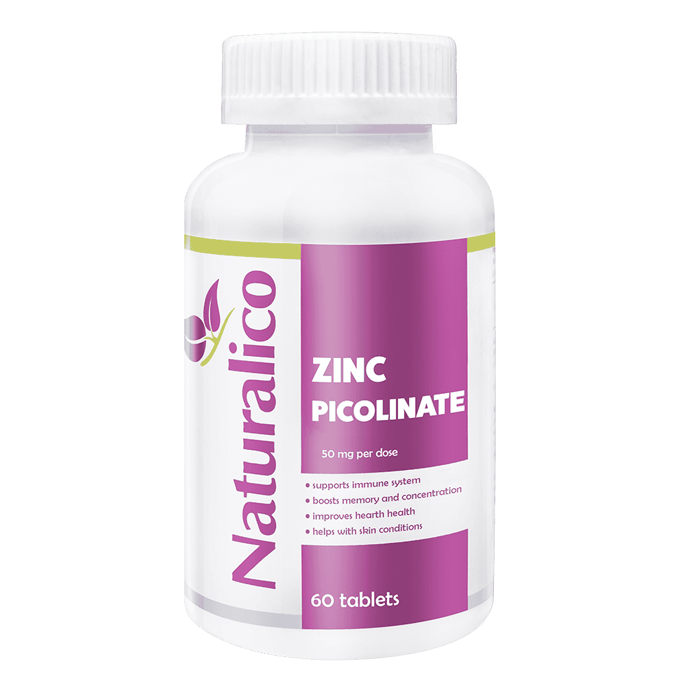 NATURALICO Zinc Picolinate 50 мг 60 таблетки