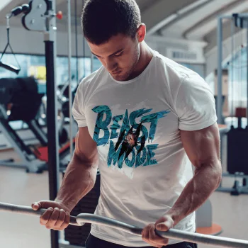 NITROTIGER Мъжка тениска Beast Mode бяла