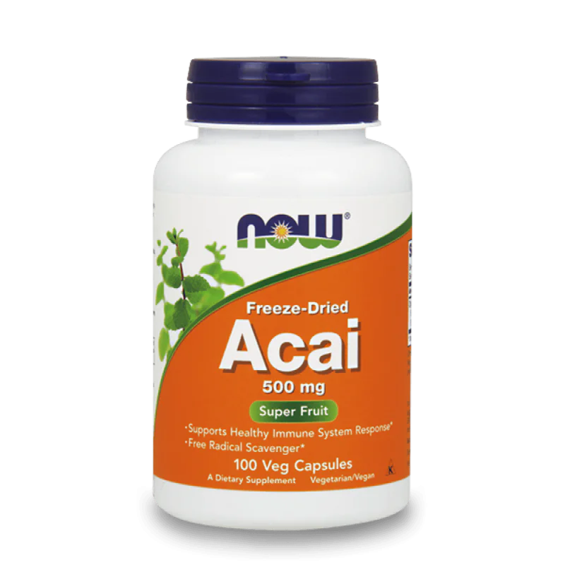 NOW Acai 500 мг 100 растителни капсули