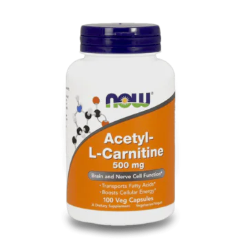 NOW Acetyl L-Carnitine 500мг 100 растителни капсули