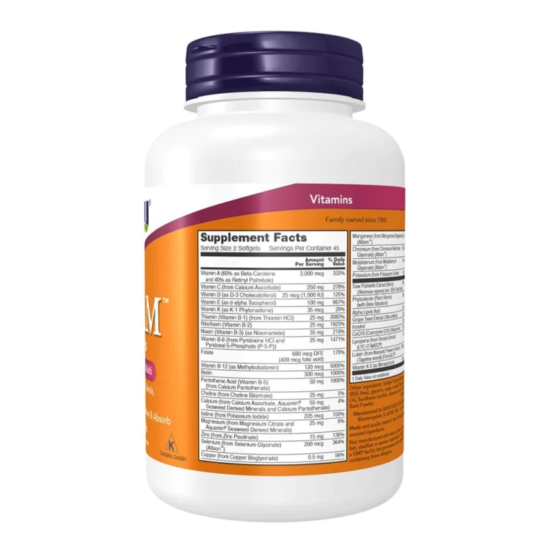 NOW Adam Men's Multiple Vitamin 90 меки капсули 