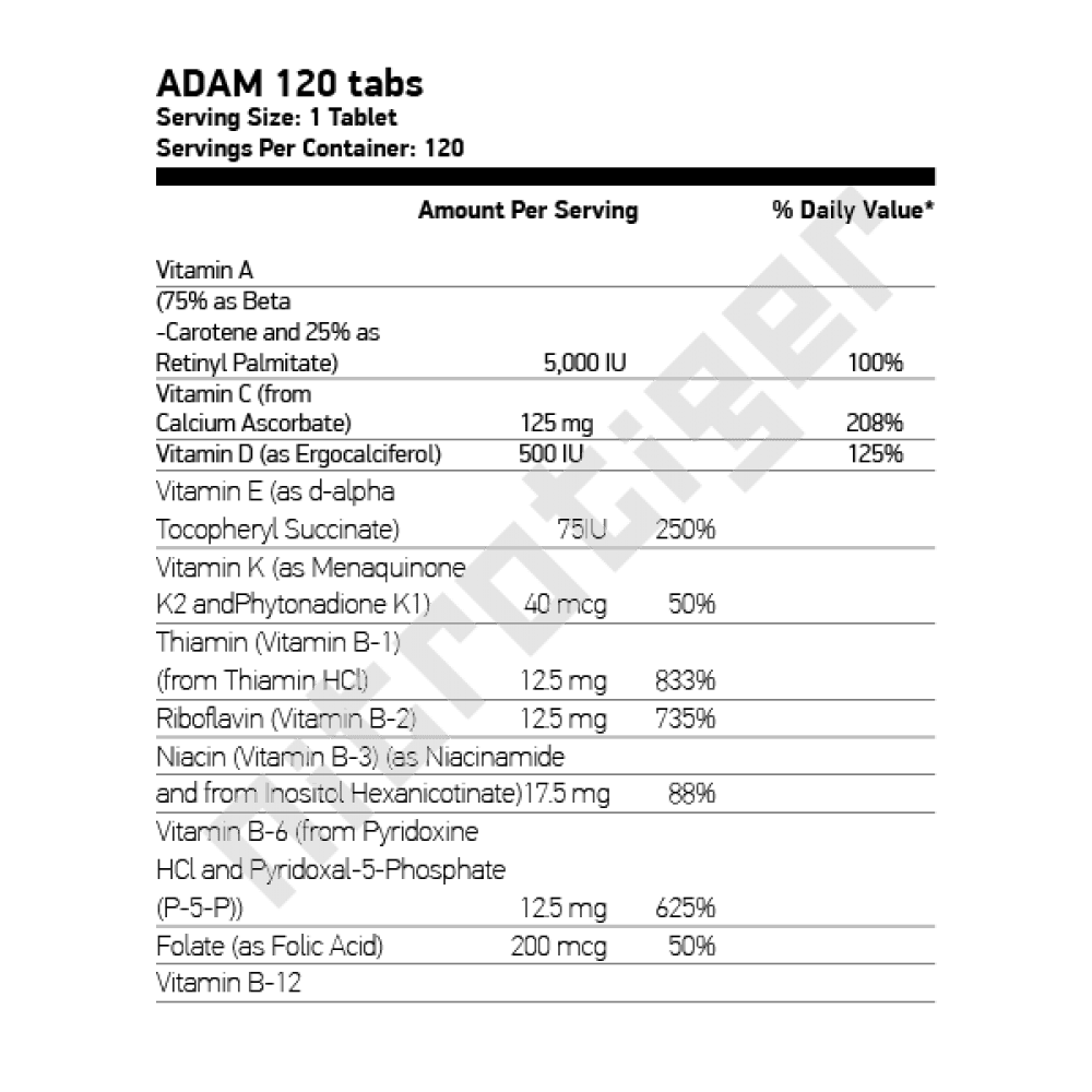 NOW Adam Men's Multivitamins 120 таблетки