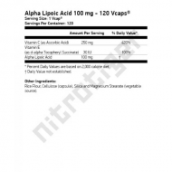 NOW Alpha Lipoic Acid 100 мг 120 растителни капсули