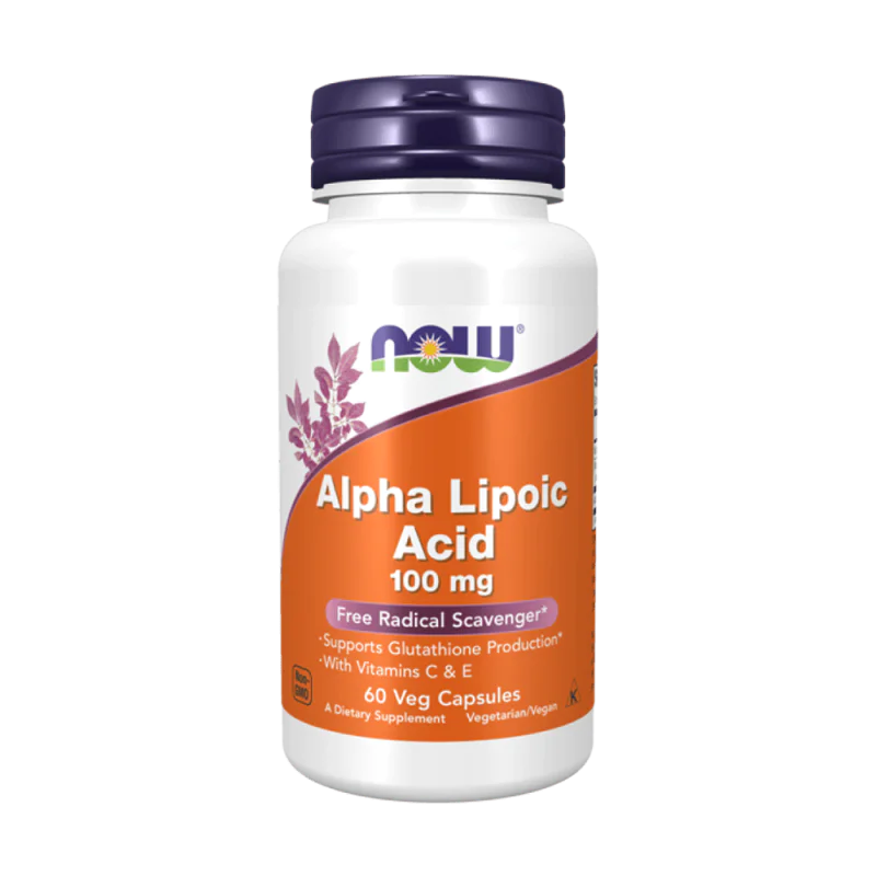 NOW Alpha Lipoic Acid 100 мг 60 растителни капсули