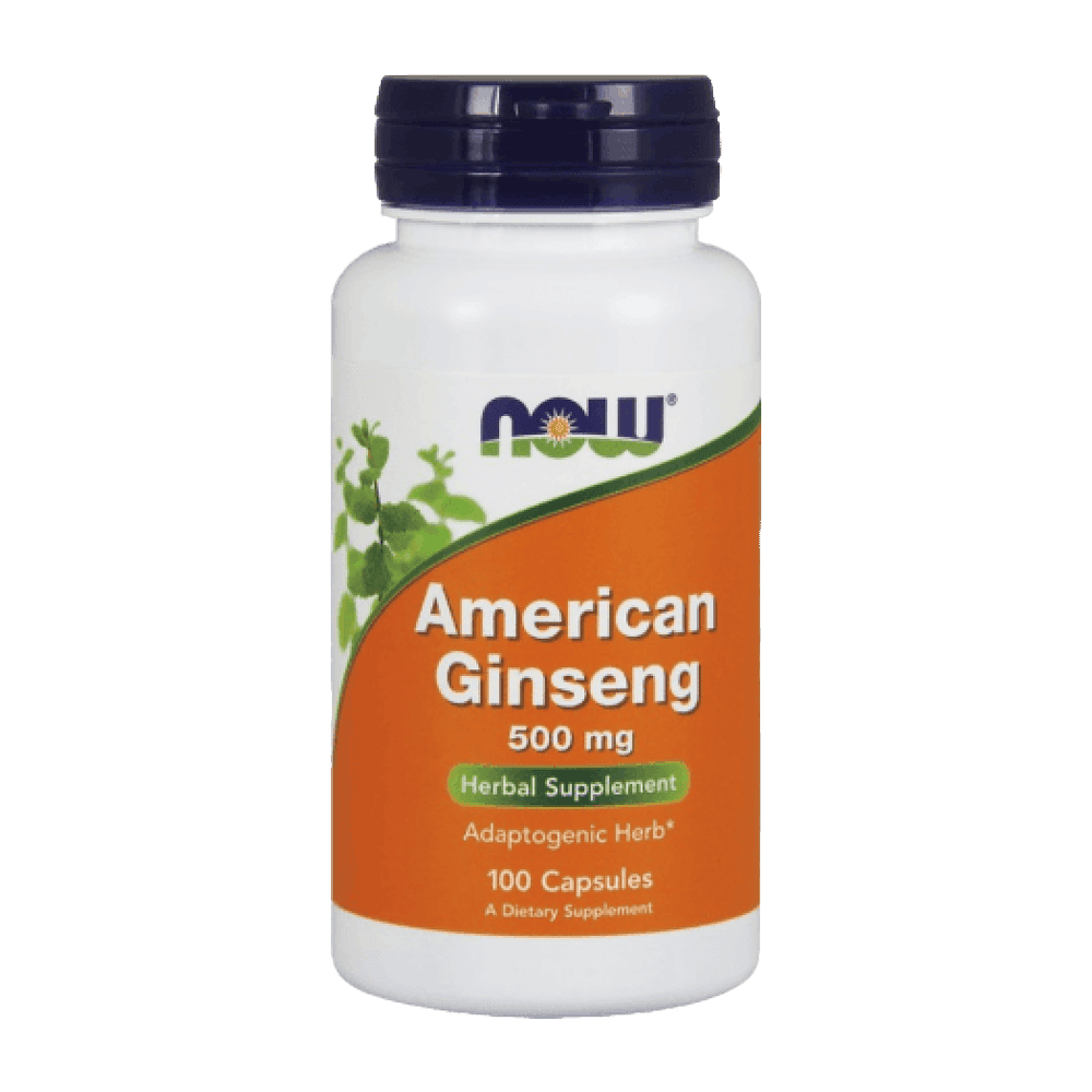 NOW American Ginseng 500 мг 100 растителни капсули