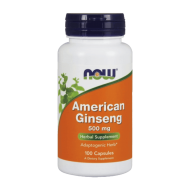NOW American Ginseng 500 мг 100 растителни капсули