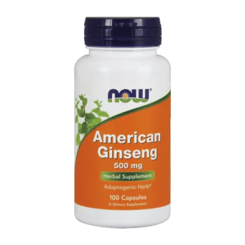 NOW American Ginseng 500 мг 100 растителни капсули