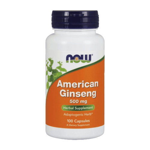NOW American Ginseng 500 мг 100 растителни капсули