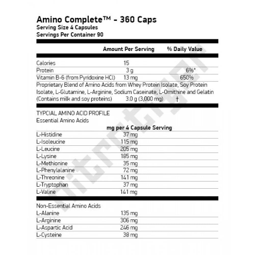 NOW Amino Complete 360 растителни капсули