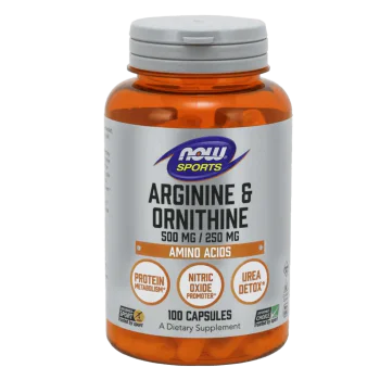 NOW Arginine & Ornithine (500мг/250мг) 100 капсули