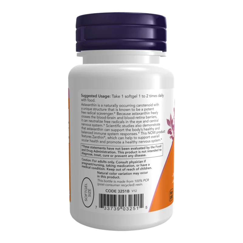 NOW Astaxanthin 4mg 60 дражета