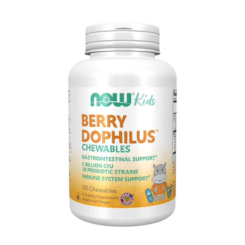 NOW Berrydophilus Kids 120 дъвчащи капсули