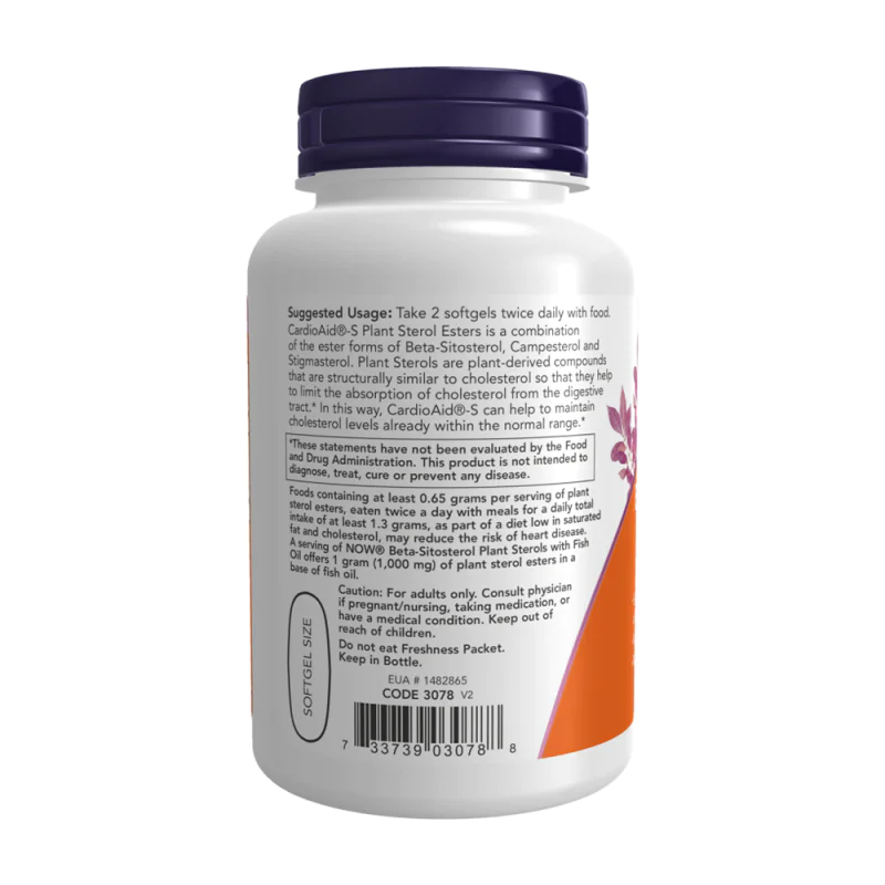 NOW Beta-Sitosterol Plant Sterols 90 меки капсули