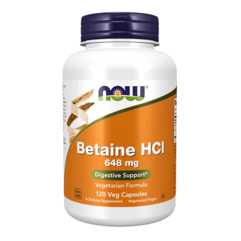 NOW Betaine HCl 648 мг 120 капсули