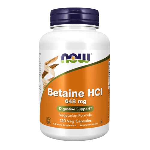 NOW Betaine HCl 648 мг 120 капсули